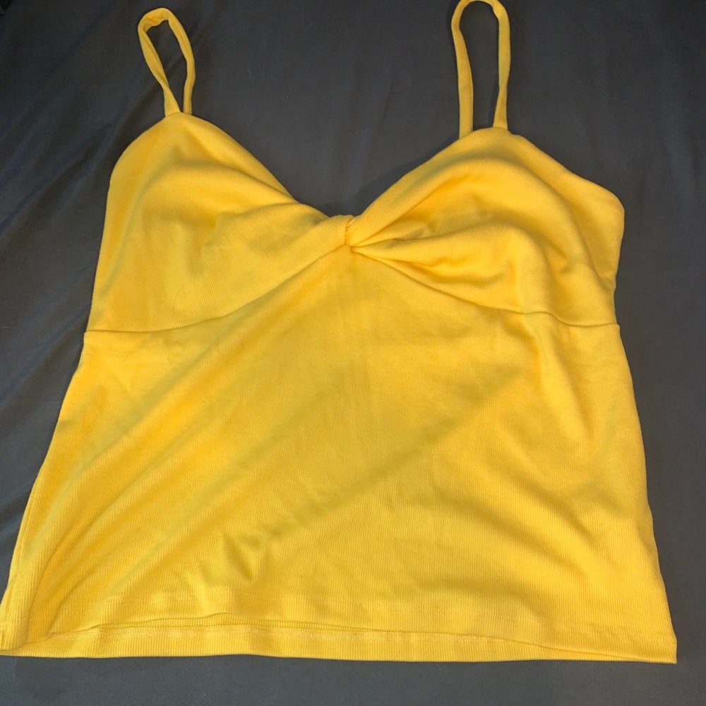 Yellow summer crop top
